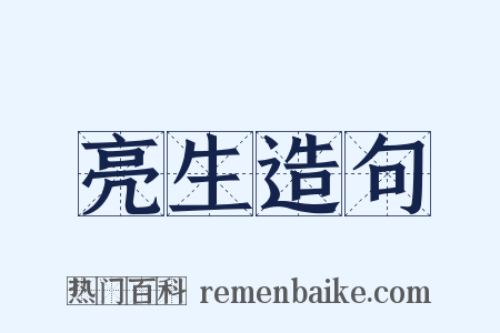 亮生造句是什么意思的图片